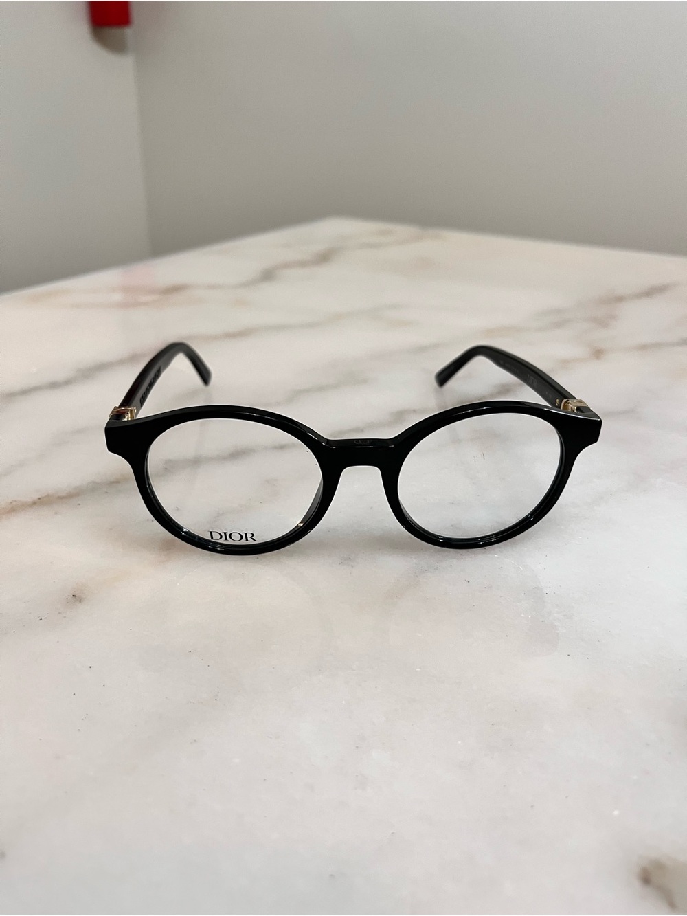 Dior Black Round Optical Glasses with Subtle Logo